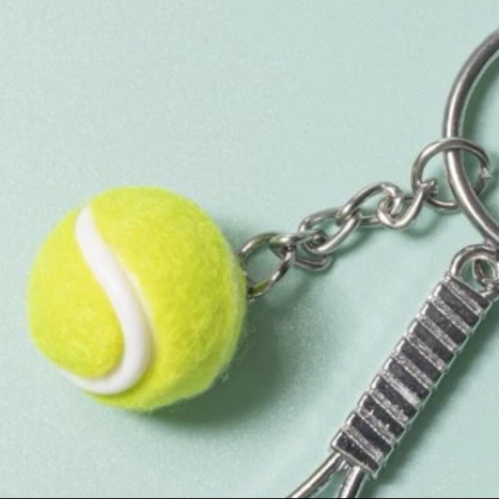 Tennis Racket and Ball Charm Keychain ๐พ Sports - Picture 5 of 8
